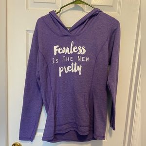 BNWOT Purple Fearless is the New Pretty Hoodie Sweatshirt